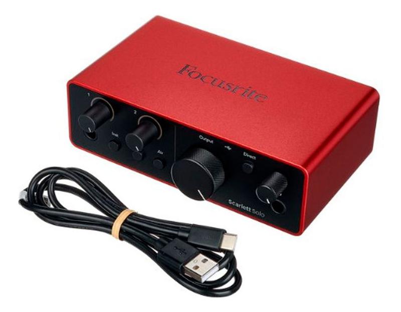 Interface De Áudio Usb Focusrite Scarlett Solo 4ª Geração